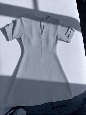 Nomad Cream Short Sleeve A-Line Dress
